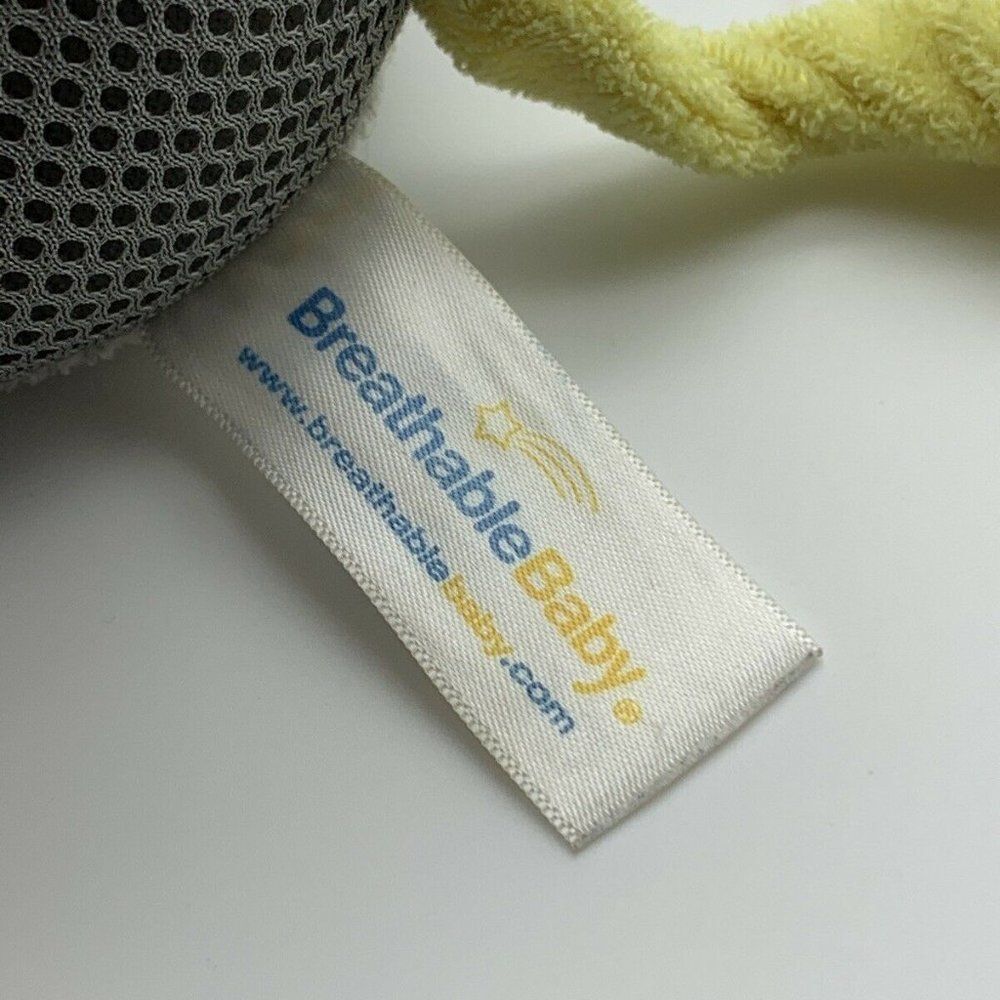 Breathable Baby Rattle Monkey Grey Mesh Plush - Picture 7 of 8